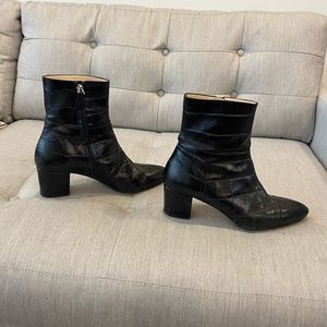 Altuzarra black python booties